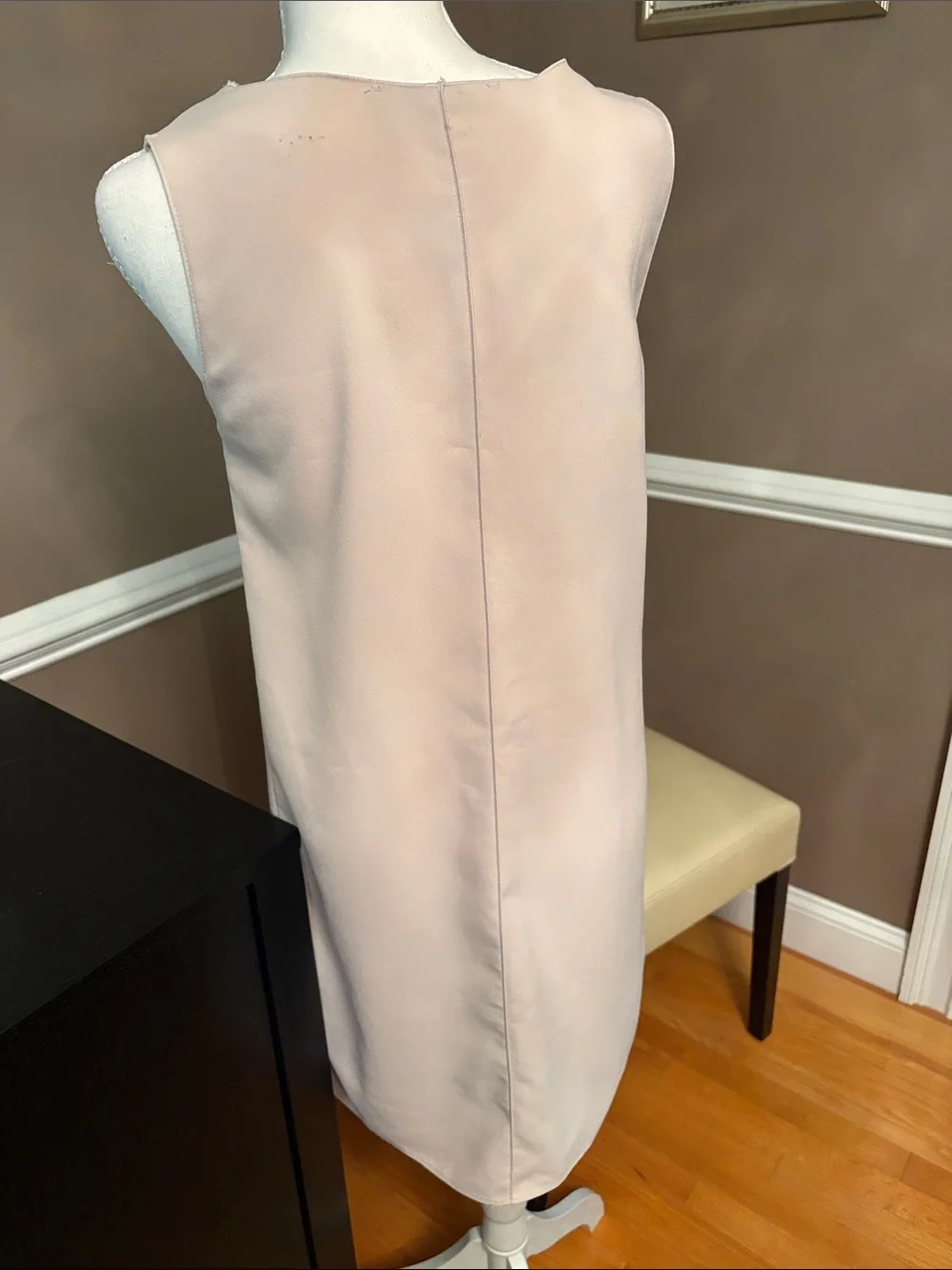 Zara Pale Blush V-Neck Mini Dress - Picture 3 of 6